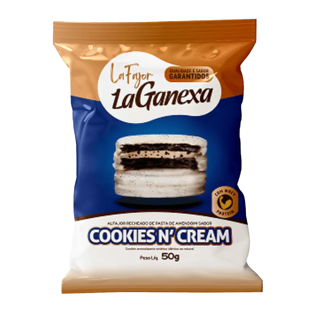 La Ganexa Alfajor La Fajor 12 x 50g - Cookies e Cream