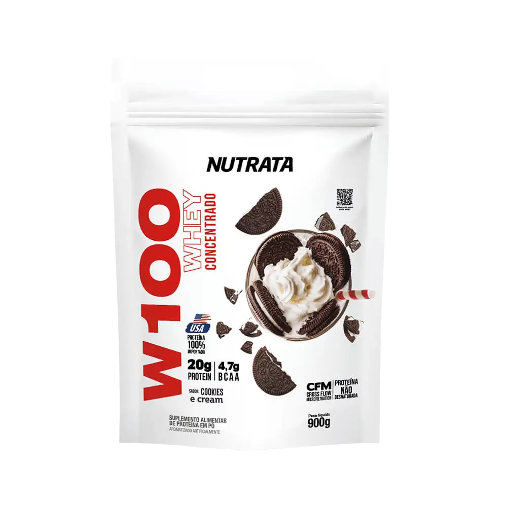 WHEY 100% CONCENTRADO W100 900G REFIL - COOKIES